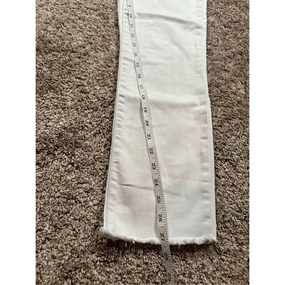 athleta sculptek skinny jeans frayed hems mid rise biscayne light wash size 6